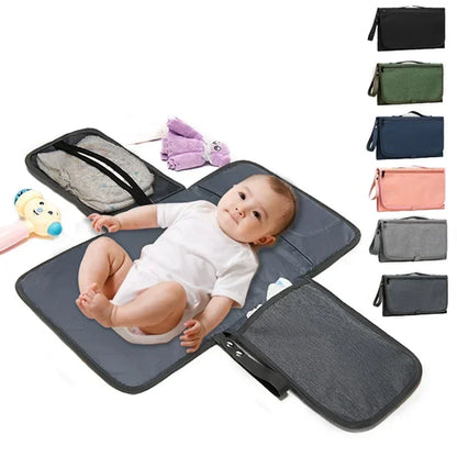 Cambiador Portátil Impermeable con Bolsillos para Bebé
